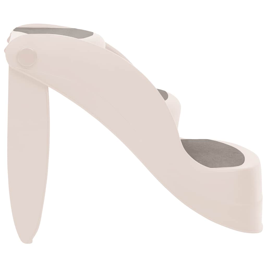 vidaXL Katzentreppe & Hundetreppe mit 3 Stufen Klappbar Creme 50x38x38 cm Kunststoff