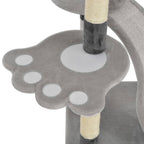 vidaXL Kratzbaum mit Sisal-Kratzsäulen Grau 145 cm