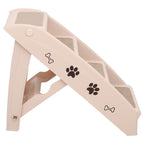 vidaXL Katzentreppe & Hundetreppe Klappbar Creme 62x40x49,5 cm