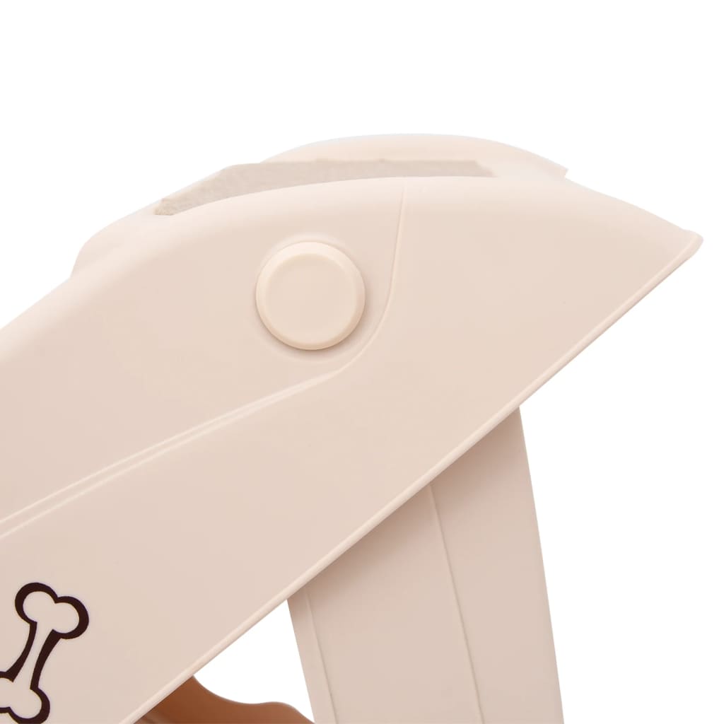 vidaXL Katzentreppe & Hundetreppe Klappbar Creme 62x40x49,5 cm