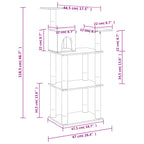 vidaXL Kratzbaum mit Sisal-Kratzsäulen Creme 118,5 cm