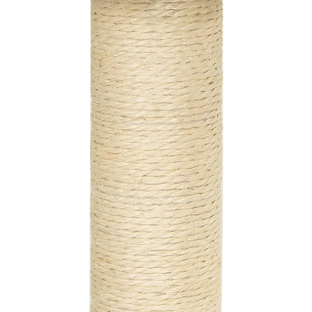 vidaXL Kratzbaum mit Sisal-Kratzsäulen Creme 92 cm