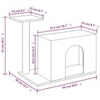vidaXL Kratzbaum mit Sisal-Kratzsäule Creme 51 cm