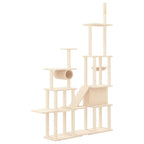 vidaXL Kratzbaum mit Sisal-Kratzsäulen Creme 279 cm