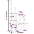 vidaXL Kratzbaum mit Sisal-Kratzsäulen Creme 279 cm