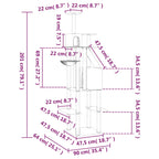 vidaXL Kratzbaum mit Sisal-Kratzsäulen Dunkelgrau 201 cm