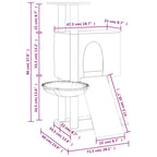 vidaXL Kratzbaum mit Sisal-Kratzsäulen Creme 96 cm