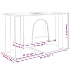 vidaXL Kratzbaum mit Sisal-Kratzsäulen Hellgrau 50 cm