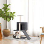 vidaXL Kratzbaum mit Sisal-Kratzsäulen Creme 109 cm