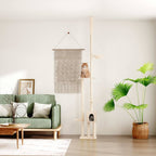 vidaXL Kratzbaum Deckenhoch Creme 258,5-284,5 cm