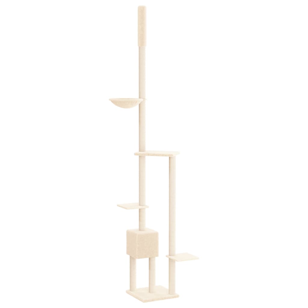 vidaXL Kratzbaum Deckenhoch Creme 258,5-284,5 cm