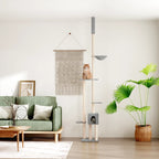 vidaXL Kratzbaum Deckenhoch Creme 258,5-284,5 cm