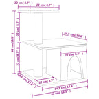 vidaXL Kratzbaum mit Sisal-Kratzsäulen Creme 48 cm