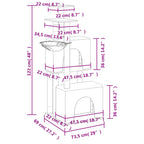 vidaXL Kratzbaum mit Sisal-Kratzsäulen Creme 122 cm