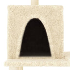 vidaXL Kratzbaum mit Sisal-Kratzsäulen Creme 167 cm