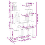 vidaXL Kratzbaum mit Sisal-Kratzsäulen Creme 199 cm