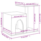 vidaXL Kratzbaum mit Sisal-Kratzsäulen Creme 50,5 cm