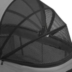 vidaXL Katzenwagen & Hundewagen für 2 Tiere Faltbar Grau 83x48x97 cm Oxford-Gewebe