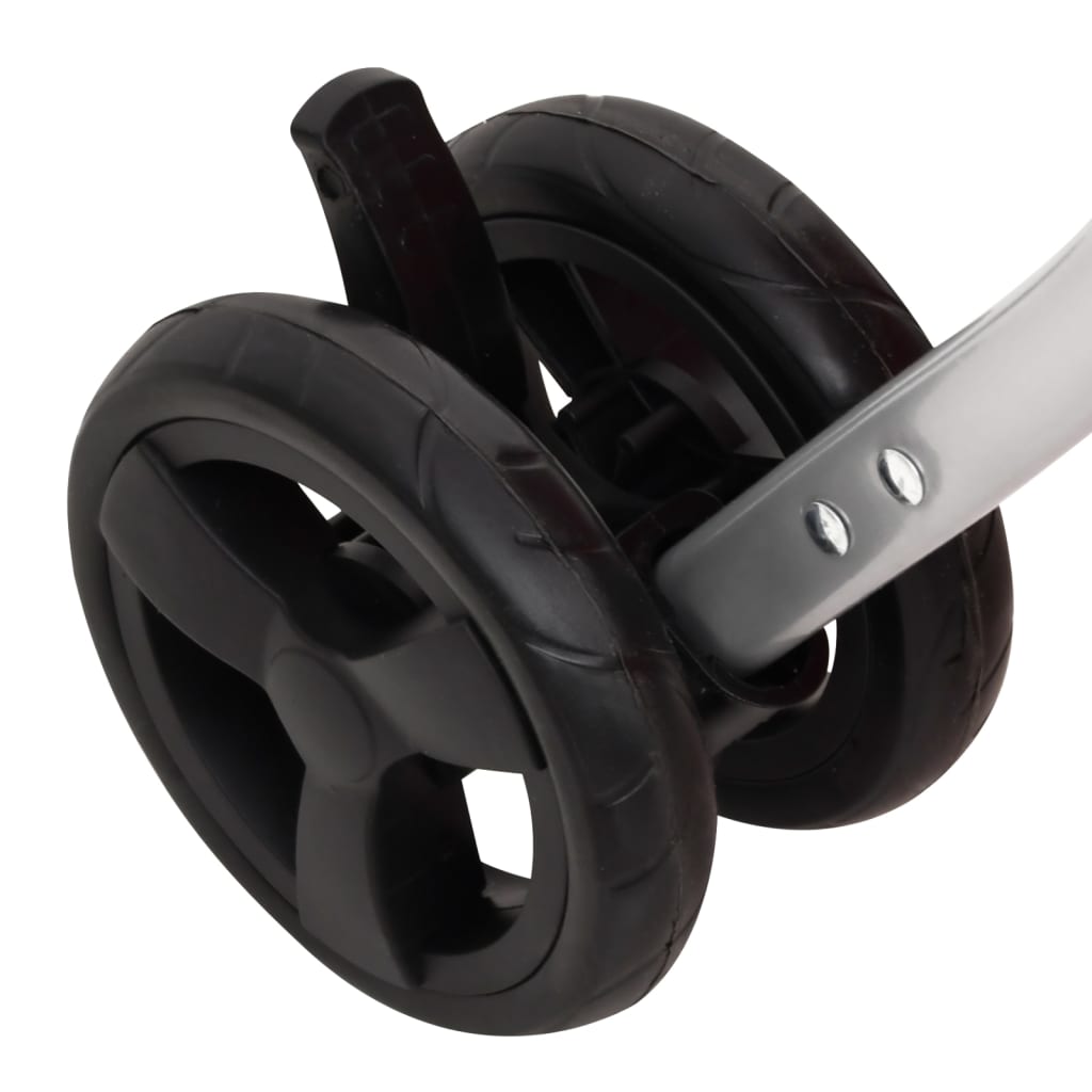 vidaXL Katzenwagen & Hundewagen für 2 Tiere Faltbar Grau 83x48x97 cm Oxford-Gewebe