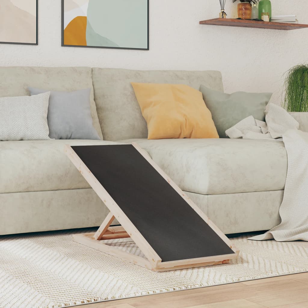 vidaXL Katzenrampe & Hunderampe Grau 100x40 cm Massivholz Tanne