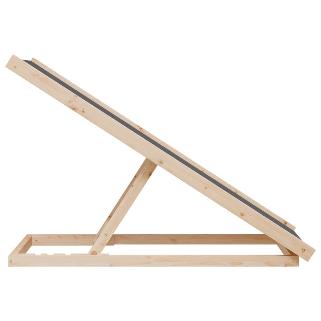 vidaXL Katzenrampe & Hunderampe Grau 100x40 cm Massivholz Tanne