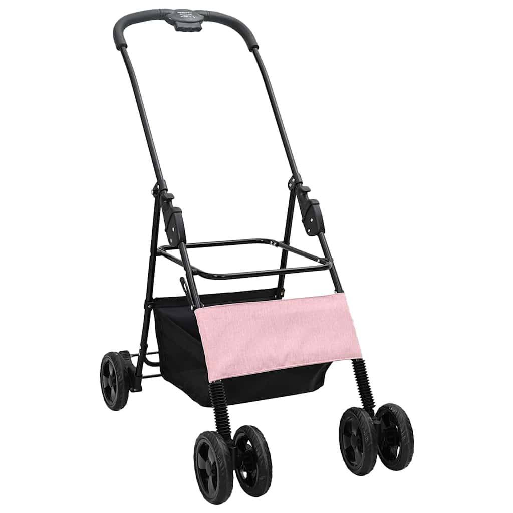 vidaXL Faltbarer Katzenwagen & Hundewagen Haustierwagen Rosa 81 x 47 x 99 cm 600D Oxford Stoff