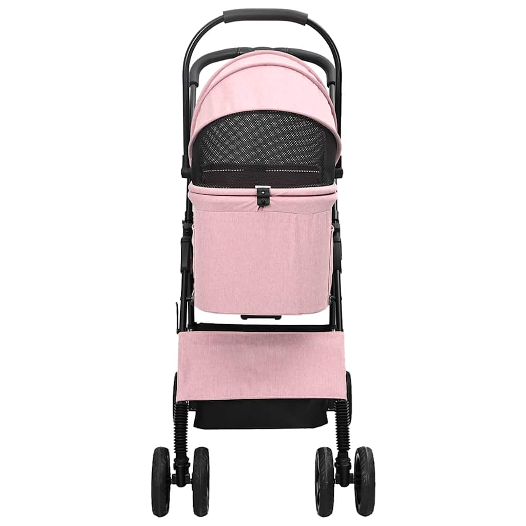 vidaXL Faltbarer Katzenwagen & Hundewagen Haustierwagen Rosa 81 x 47 x 99 cm 600D Oxford Stoff