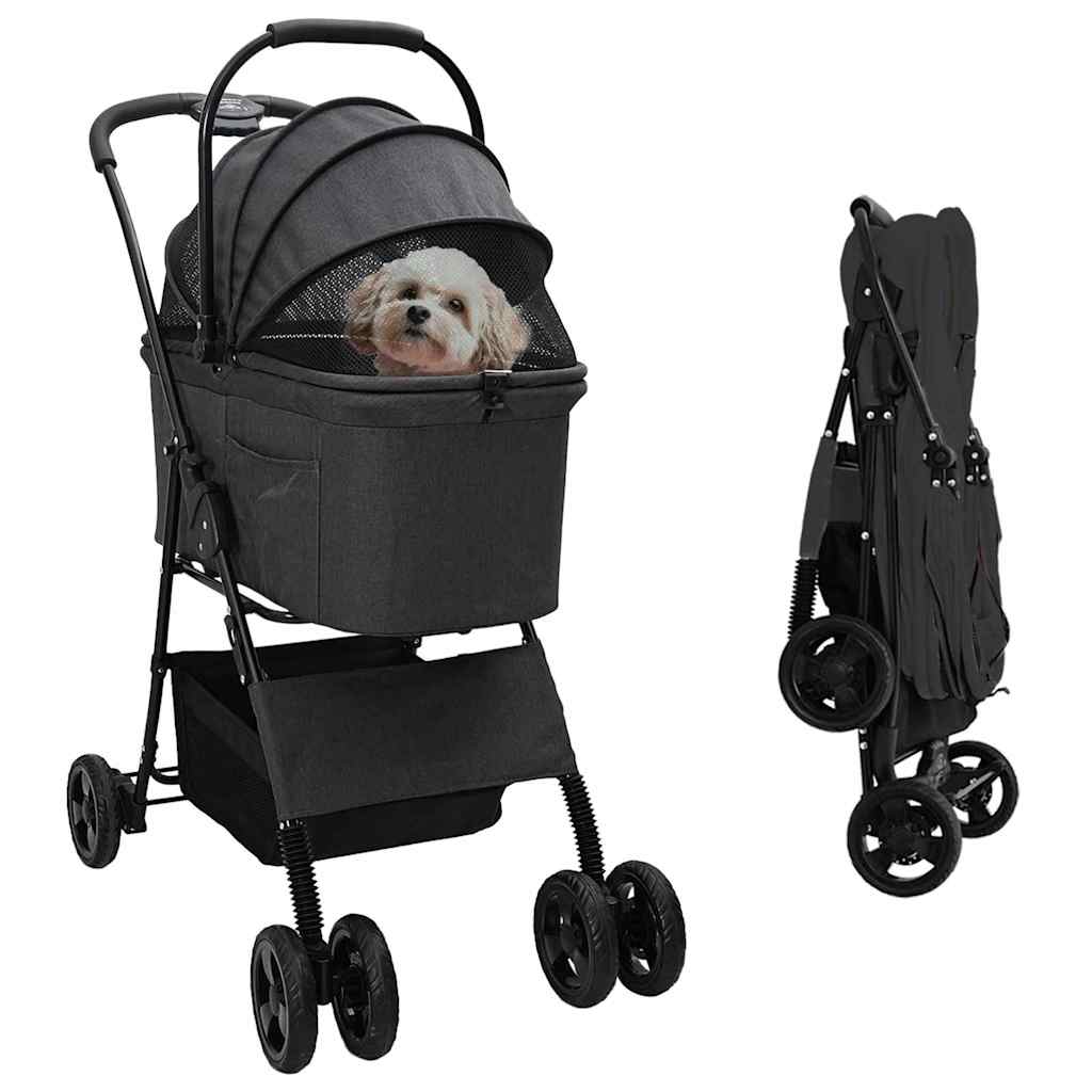 vidaXL Faltbarer Katzenwagen & Hundewagen Haustierwagen Rosa 81 x 47 x 99 cm 600D Oxford Stoff