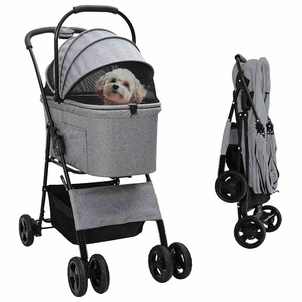 vidaXL Faltbarer Katzenwagen & Hundewagen Haustierwagen Rosa 81 x 47 x 99 cm 600D Oxford Stoff