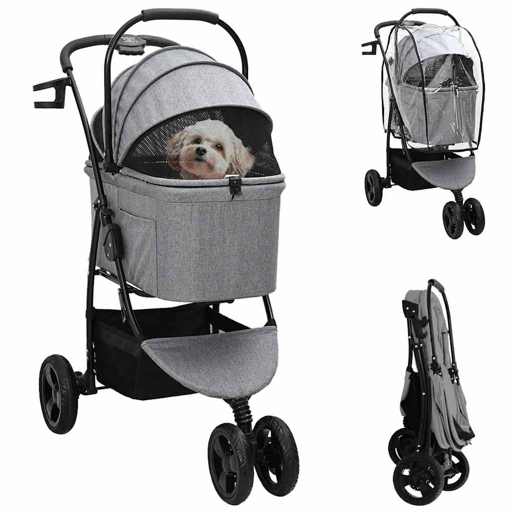 vidaXL Faltbarer Katzenwagen & Hundewagen Haustierwagen Rosa 81 x 47 x 99 cm 600D Oxford Stoff