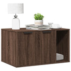 vidaXL Kommode mit Rückzugsort oder Katzenklo Weiß 60x40x40 cm Holzwerkstoff