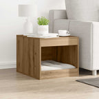 vidaXL Beistelltisch mit Katzen-Höhle Weiß 47x59x42 cm Holzwerkstoff