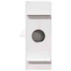 vidaXL Katzenhöhlenhaus Weiß 43x43x90 cm Massivholz Kiefer