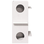 vidaXL Katzenhöhlenhaus Weiß 43x43x90 cm Massivholz Kiefer