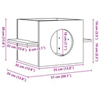 vidaXL Katzenhöhlenhaus 51x35x30 cm Massivholz Kiefer